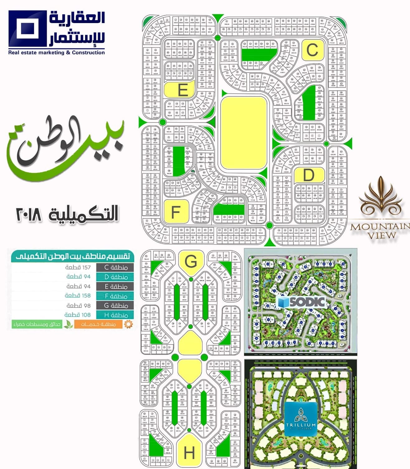 أرض للبيع في بيت الوطن التكميلي – حرف C | 600 متر | دبل فيس