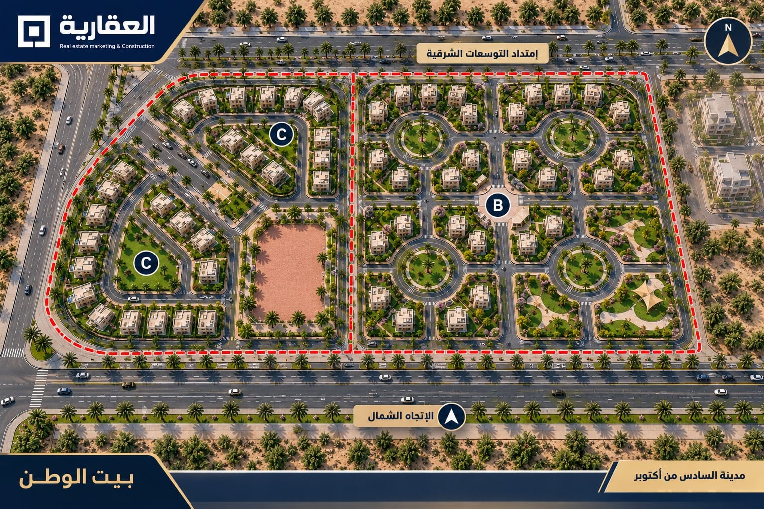 أرض للبيع في التوسعات الشرقية – بيت الوطن | 910 متر | على ميدان