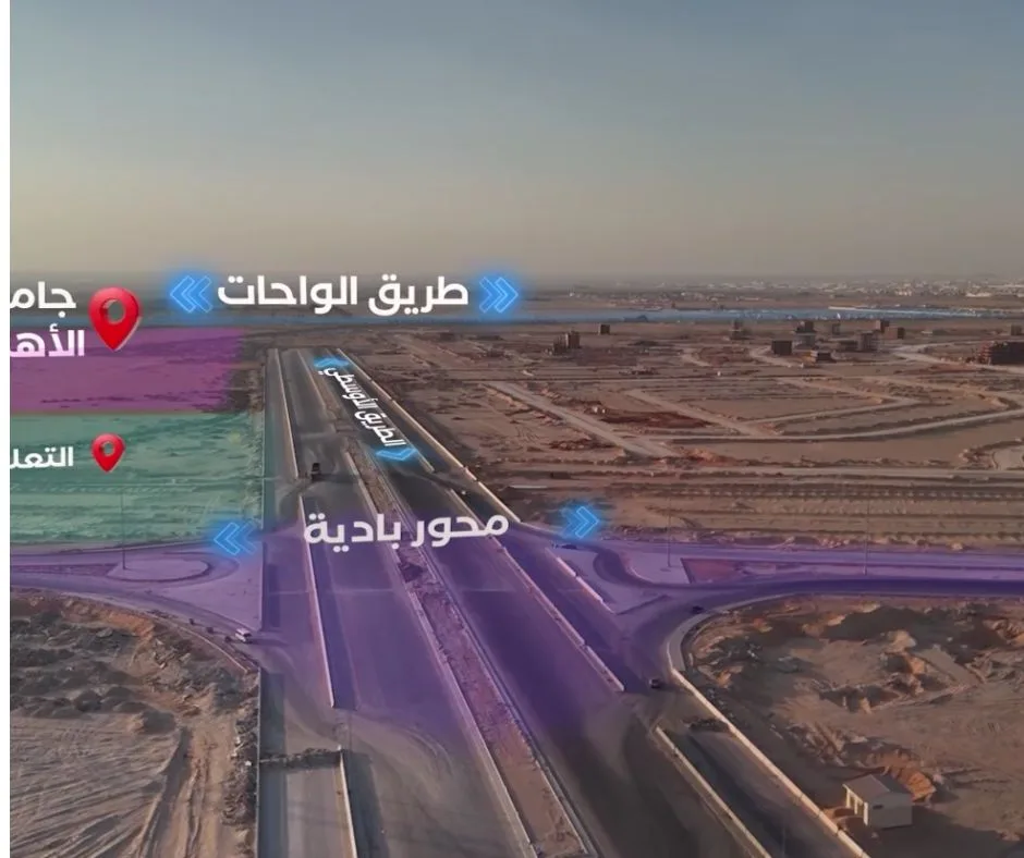 قطعه ارض سكنيه للبيع على محور باديه الرئيسى باكتوبر الجديده